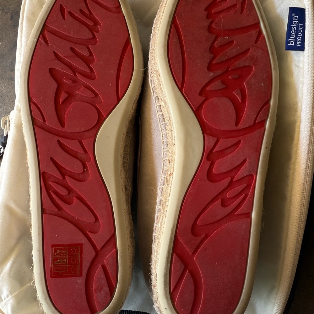 Women's Red Espadrille Shoes Luxury Red Bottoms size 39